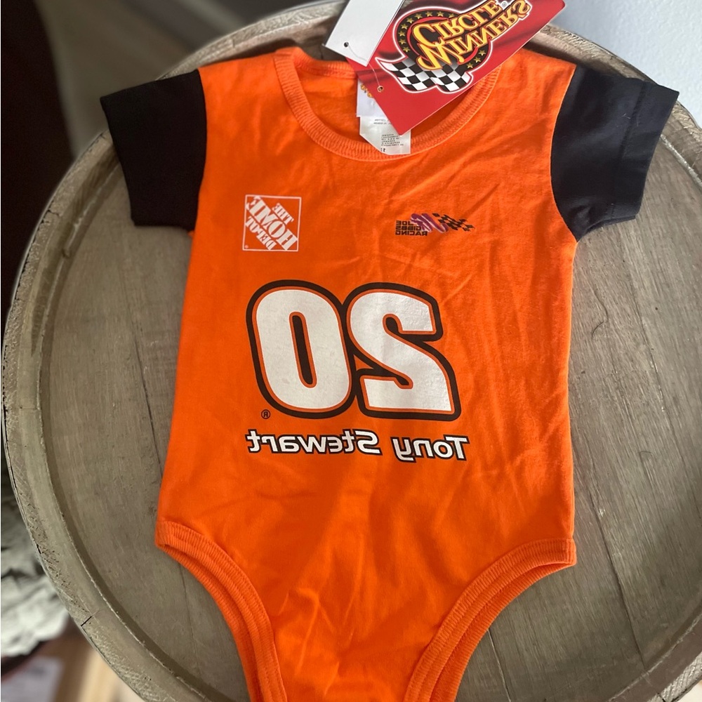 Tony Stuart NASCAR  Orange and Black Sports Bodysuit with Bold Graphics